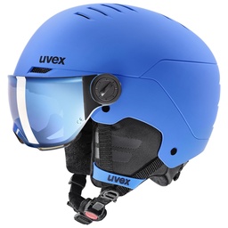 lyžiarska prilba uvex rocket junior visor blue mat