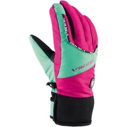 [120199753_46] detské rukavice viking Fin Ski Kids pink green
