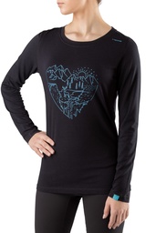tričko viking Lako Bamboo LS Lady black/ turquis