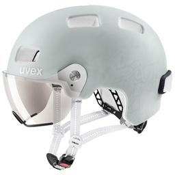 cyklistická prilba uvex rush visor papyrus-grey mat