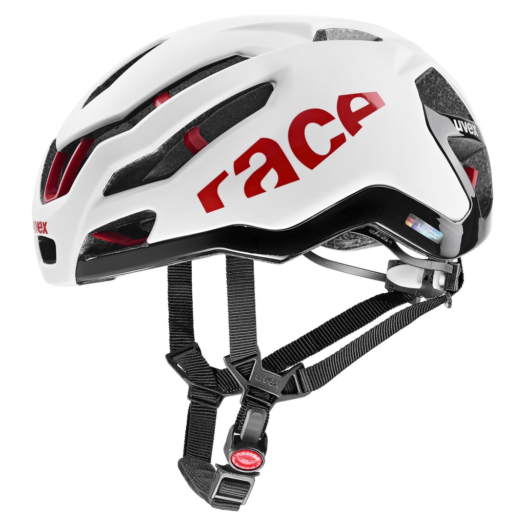 cyklistická prilba uvex race 9 white-red