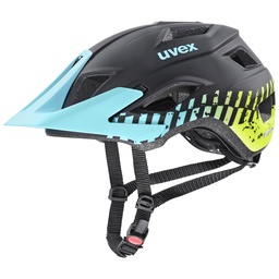 [41098709] cyklistická prilba uvex access black aqua lime mat