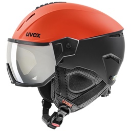 lyžiarska prilba uvex instinct visor  fierce red - black mat