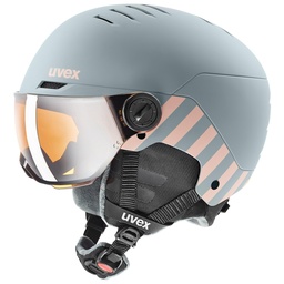 lyžiarska prilba uvex rocket junior visor rhino - blush mat