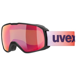 [5506422130] lyžiarske okuliare uvex xcitd CV black matt SL/scarlet-green