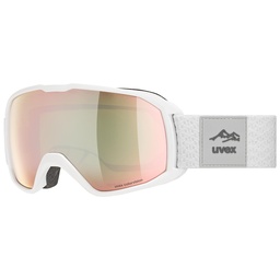 [5506421030] lyžiarske okuliare uvex xcitd CV white matt SL/rose-green